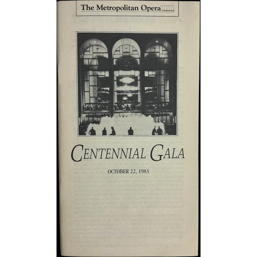 The Metropolitan Opera Centennial Gala (1983) 2 VHS Tape Set Performance